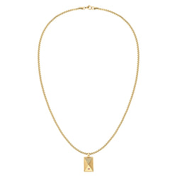 Tommy Hilfiger Jewellery Gold Steel Men's Pendant With Chain - 2790565