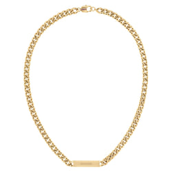 Tommy Hilfiger Jewellery Gold Steel Men's Chain Necklace - 2790578