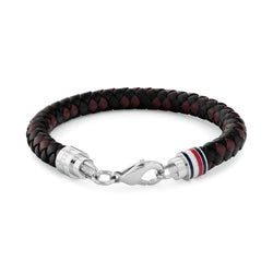 Tommy Hilfiger Jewellery Stainless Steel & Multi-Coloured Leather Men's Bracelet - 2790632