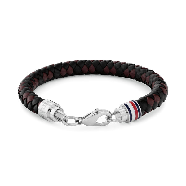 Tommy Hilfiger Jewellery Stainless Steel & Multi-Coloured Leather Men's Bracelet - 2790632