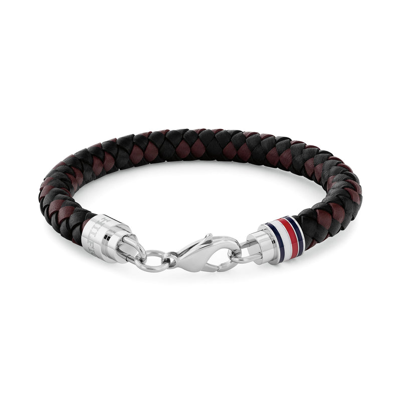 Tommy Hilfiger Jewellery Stainless Steel & Multi-Coloured Leather Men's Bracelet - 2790632