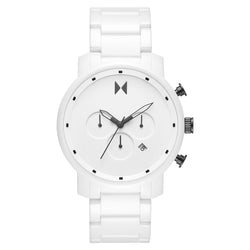 MVMT Chrono White Ceramic Men's Chronograph Watch - 28000122D