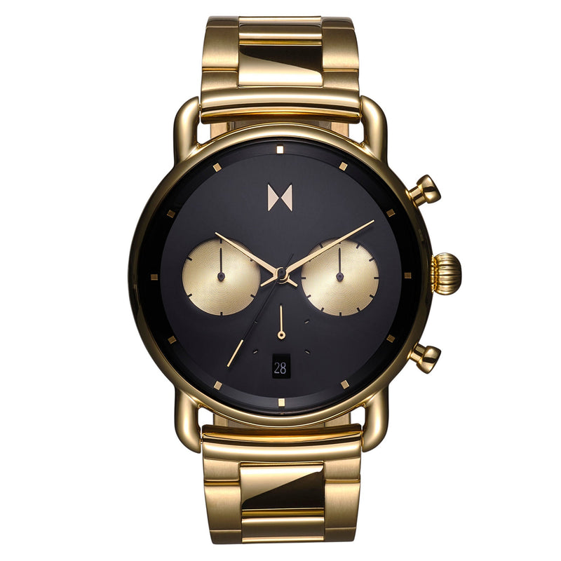 MVMT Gold Steel Black Dial Chronograph Men's Watch - 28000266D