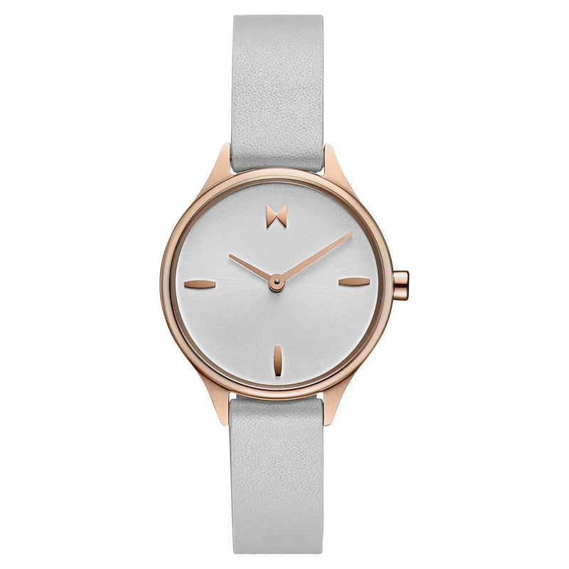 MVMT Grey Leather White Dial Women's Watch - 28000278D