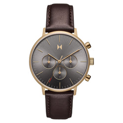 MVMT Brown Leather Grey Dial Multi-function Men's Watch - 28000281D