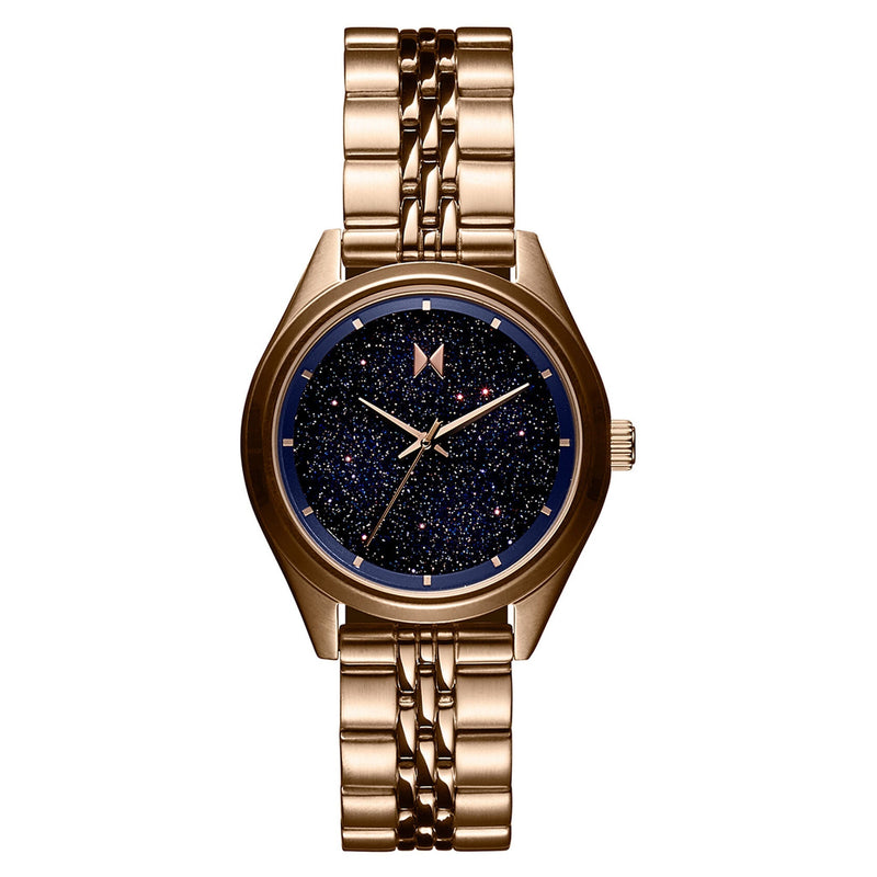 MVMT Pale Rose Gold Steel Blue Dial Women's Watch - 28000336D