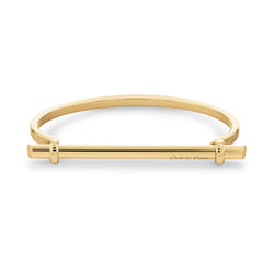 Calvin Klein Jewellery Gold Steel Women's Hinge Bangle - 35000018