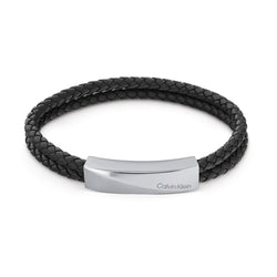 Calvin Klein Jewellery Black Leather Men's Bracelet - 35000097