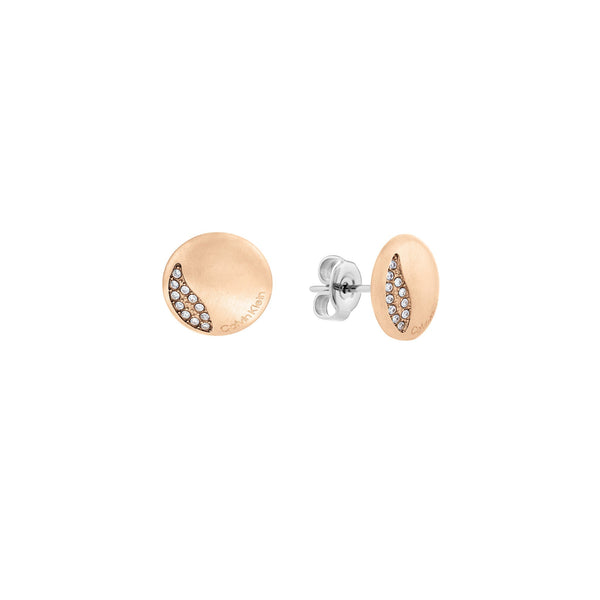 Calvin Klein Jewellery Carnation Gold Steel with Crystals Women's Stud Earrings - 35000139