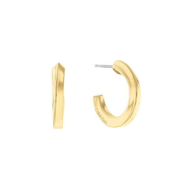 Calvin Klein Jewellery Gold Steel Women's Hoop Earrings - 35000311