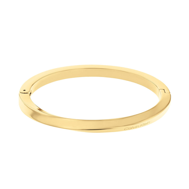 Calvin Klein Jewellery Gold Steel Women's Hinge Bangle - 35000313