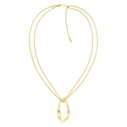 Calvin Klein Jewellery Gold Steel & Crystals Women's Pendant Necklace - 35000684