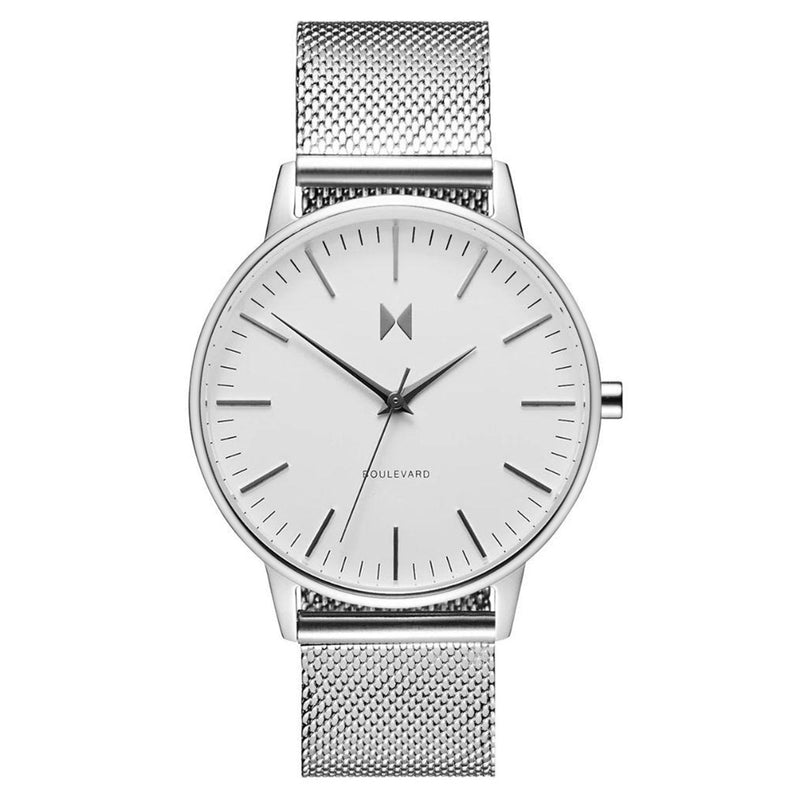 MVMT Boulevard Silver Mesh Ladies Basic Slim Watch - DMB01S