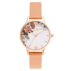 Olivia Burton Midi Coral & Rose Gold Women's Watch - OB16BF30