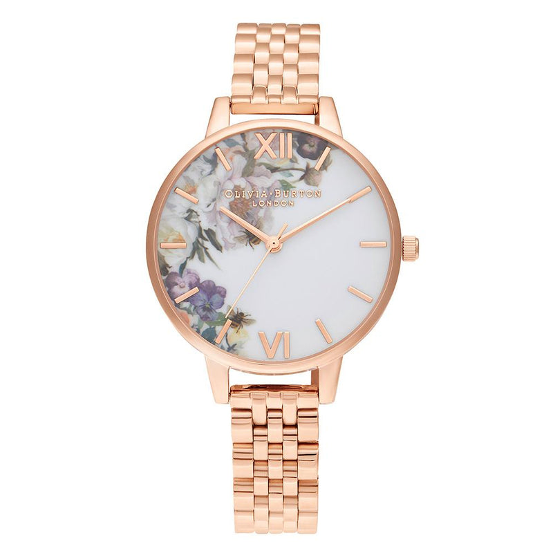 Olivia Burton Enchanted Garden Rose Gold Bracelet Ladies Watch - OB16EG135