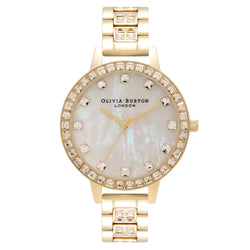 Olivia Burton Treasure Gold Steel Nude Mother Of Pearl & Stone Dial Women's Watch - OB16MOP33