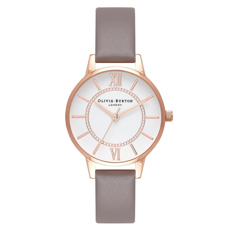 Olivia Burton Wonderland London Grey Leather Ladies Watch - OB16WD63