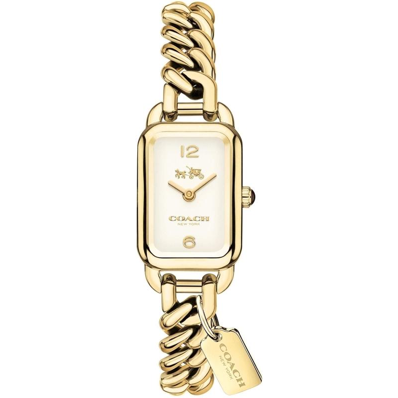 Coach Ladies Stainless Steel Bracelet Watch with White Dial -14502721