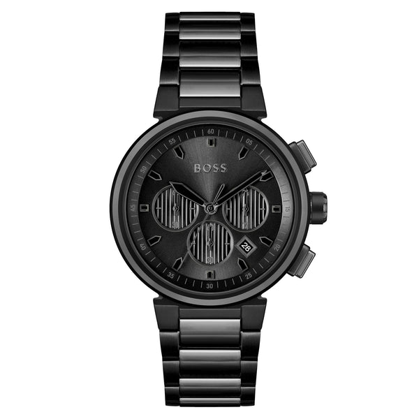 Hugo Boss MGDL 1514 Black Nylon - – Watch Multi-colour Chronograph Men\'s Distribution Dial