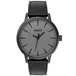 Hugo Stand Grey Leather Men's Watch - 1530074