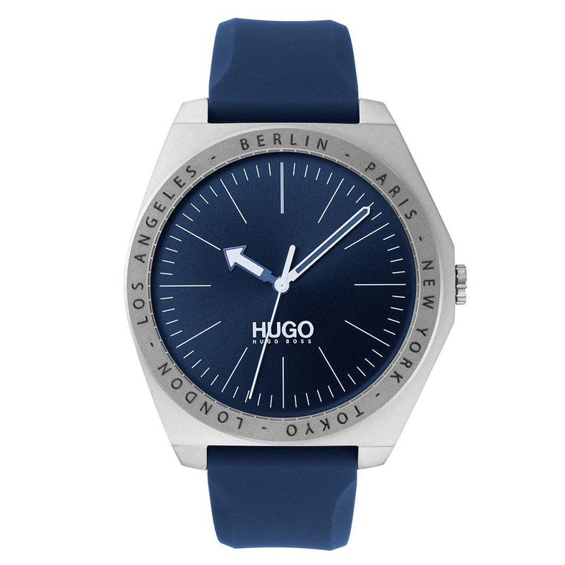 Hugo Act Blue Silicone Men's Watch - 1530105