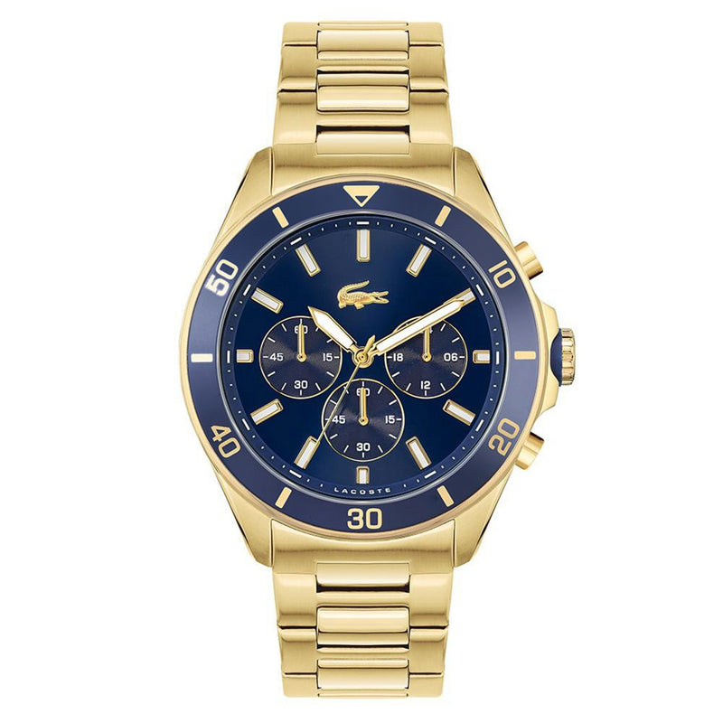 Lacoste Tiebreaker Gold Steel Distribution – MGDL Dial Watch Chrono 2011151 Men\'s - Blue