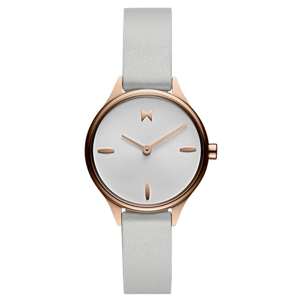 MVMT Grey Leather White Dial Women's Watch - 28000278D